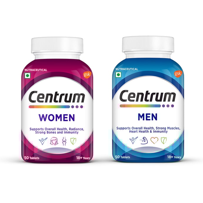 Centrum Men 50 Tablets & Women 50 Tablets  Centrum Men 50 Tablets & Women 50 Tablets