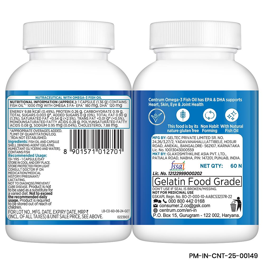 Centrum Omega-3 Fish Oil Capsules