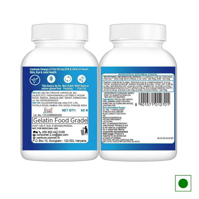 Centrum Omega-3 Fish Oil Capsules Centrum Omega-3 Fish Oil Capsules