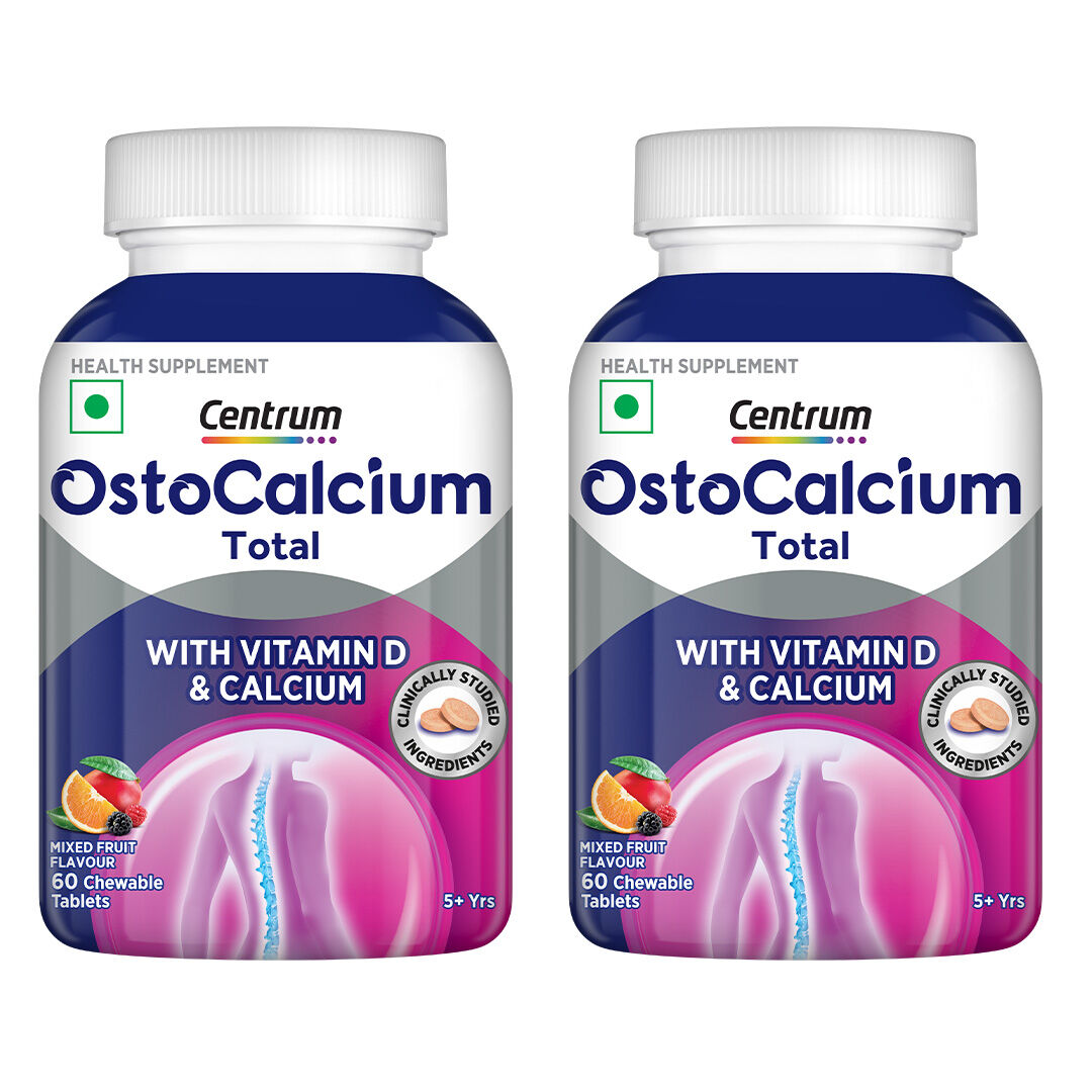 Centrum OstoCalcium Total Chewable 60 Tablets (Pack of&nbsp;2)