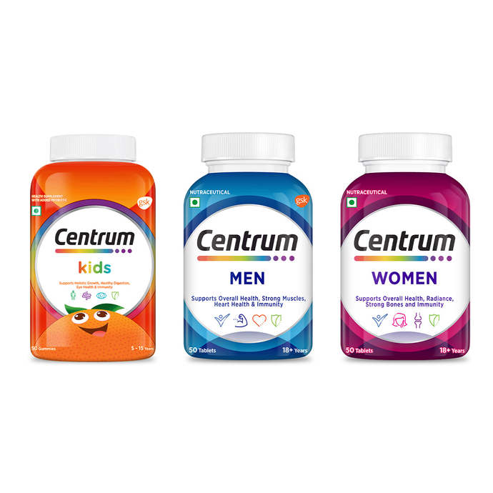 Centrum Kids 50 Gummies & Men 50 Tablets  & Women 50 Tablets  Centrum Kids 50 Gummies & Men 50 Tablets  & Women 50 Tablets